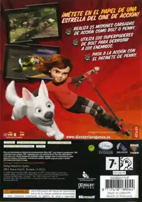 Bolt (USA) box cover back